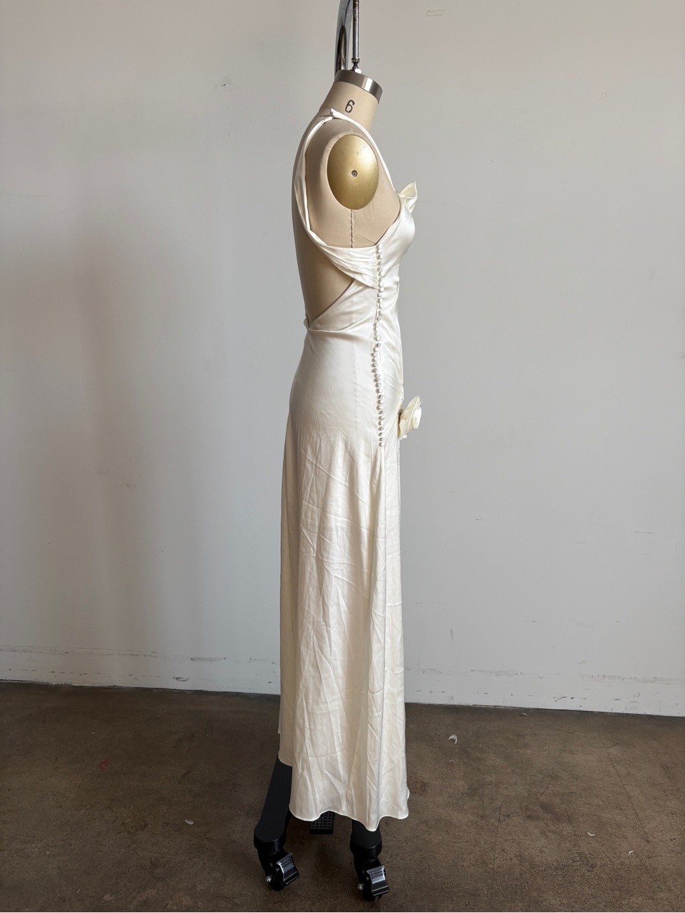$398 NWT For Love And Lemons “Paula” Maxi Gown in White Sz XXS - Picture 8 of 13
